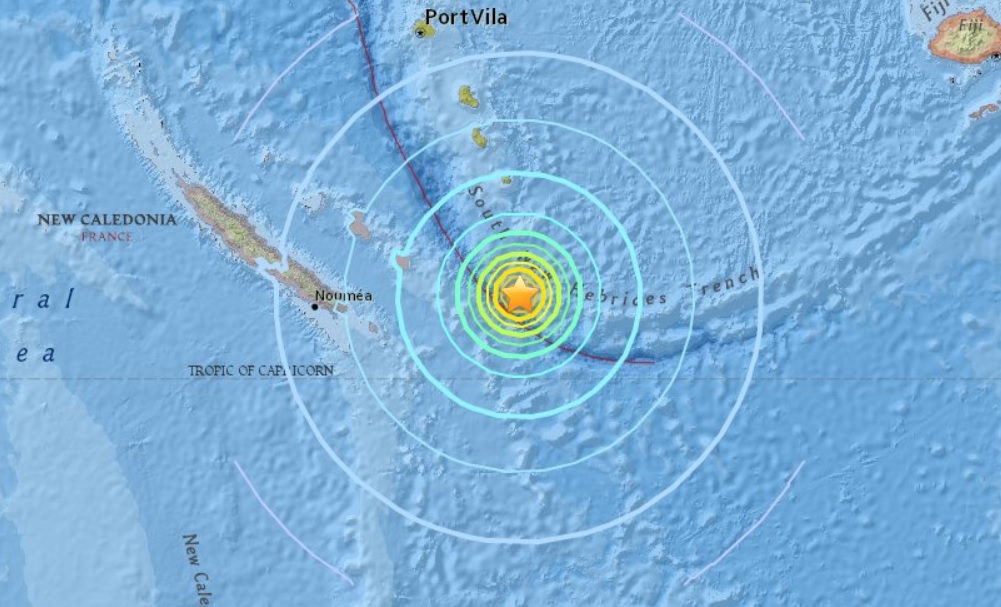 Sismo de 7.1 grados Richter sacude Nueva Caledonia, en el Pacífico sur