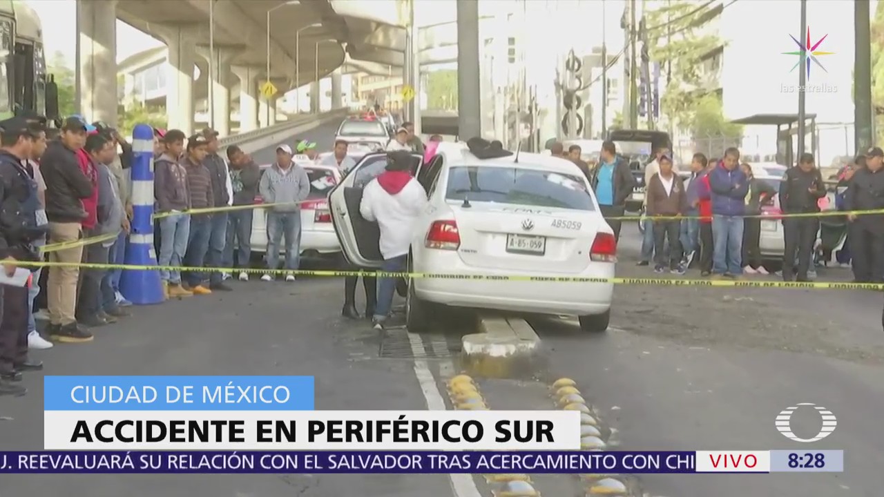 Taxista muere tras impactarse en Periférico Sur, CDMX