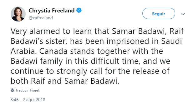 Arabia Saudita expulsa al embajador de Canadá por criticas