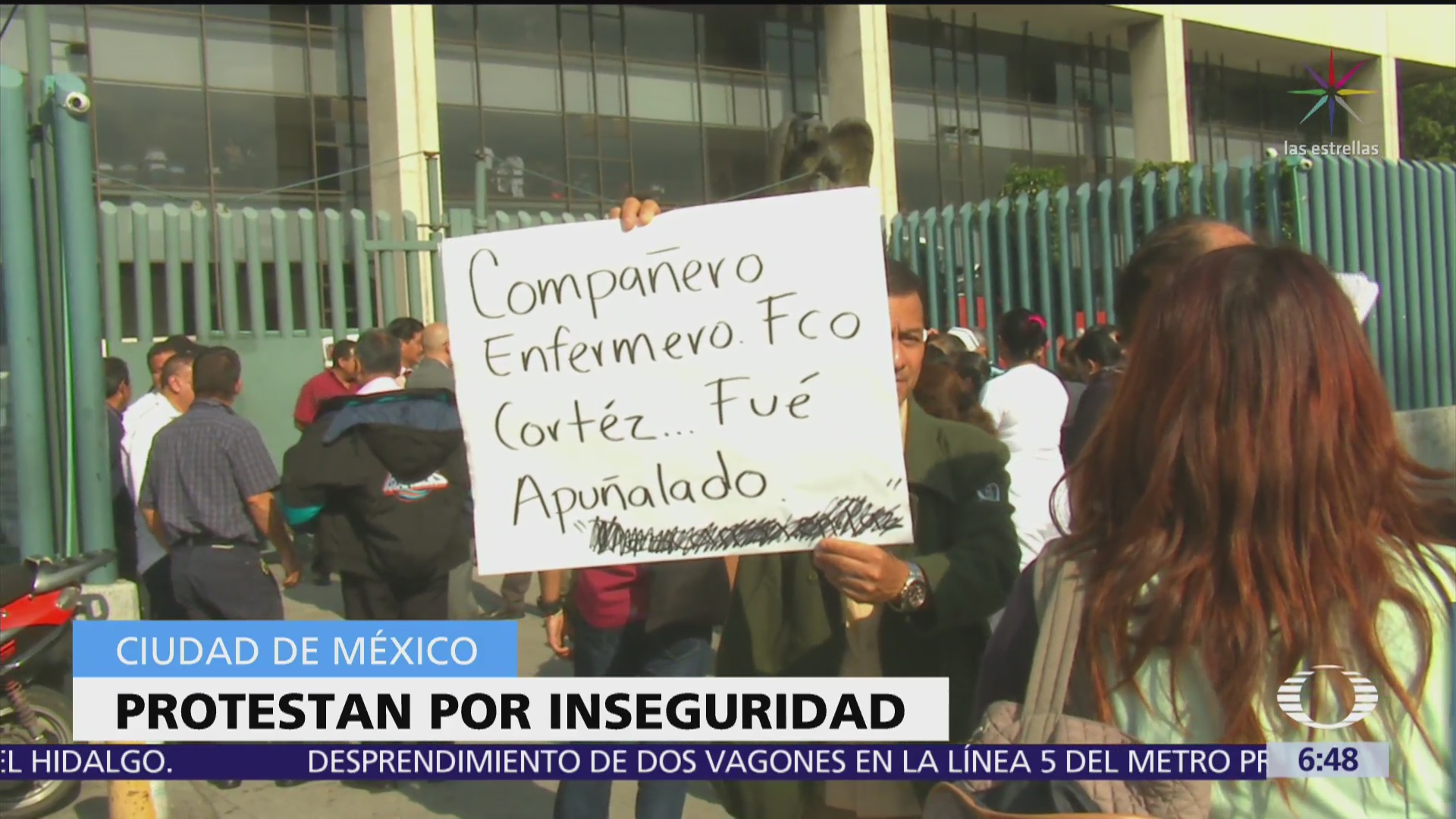 Trabajadores del hospital La Raza protestan por inseguridad