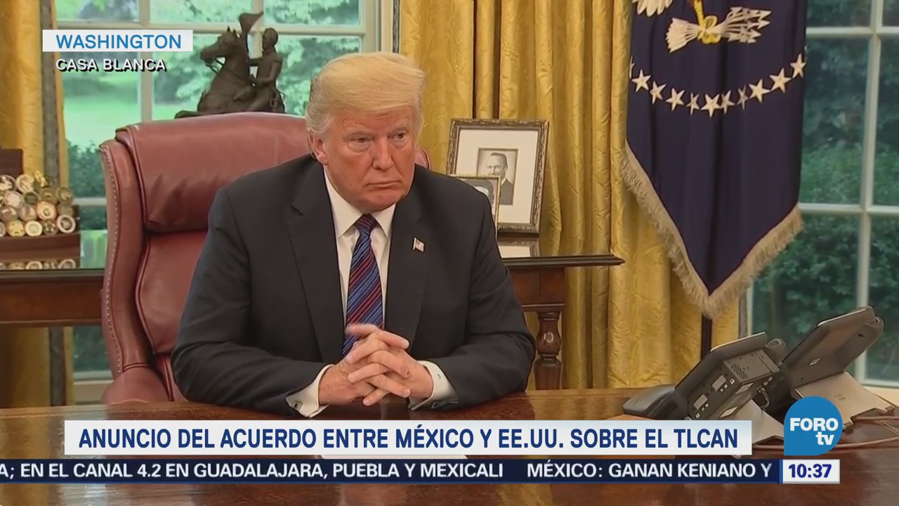 Trump anuncia entendimiento comercial entre Estados Unidos y México