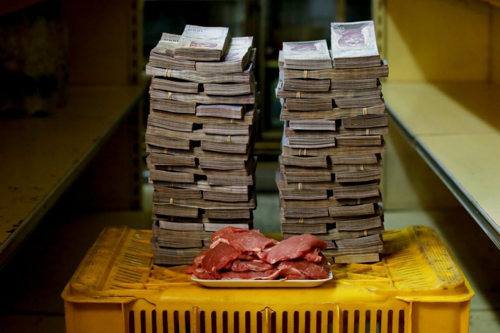 Un kilo de carne cuesta 9 millones y medio de bolívares, equivalente a unos 720 pesos.