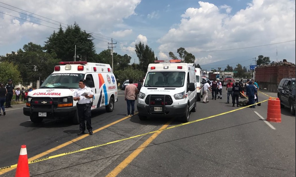 Militar muerto en Tlaxcala tras volcadura de camioneta
