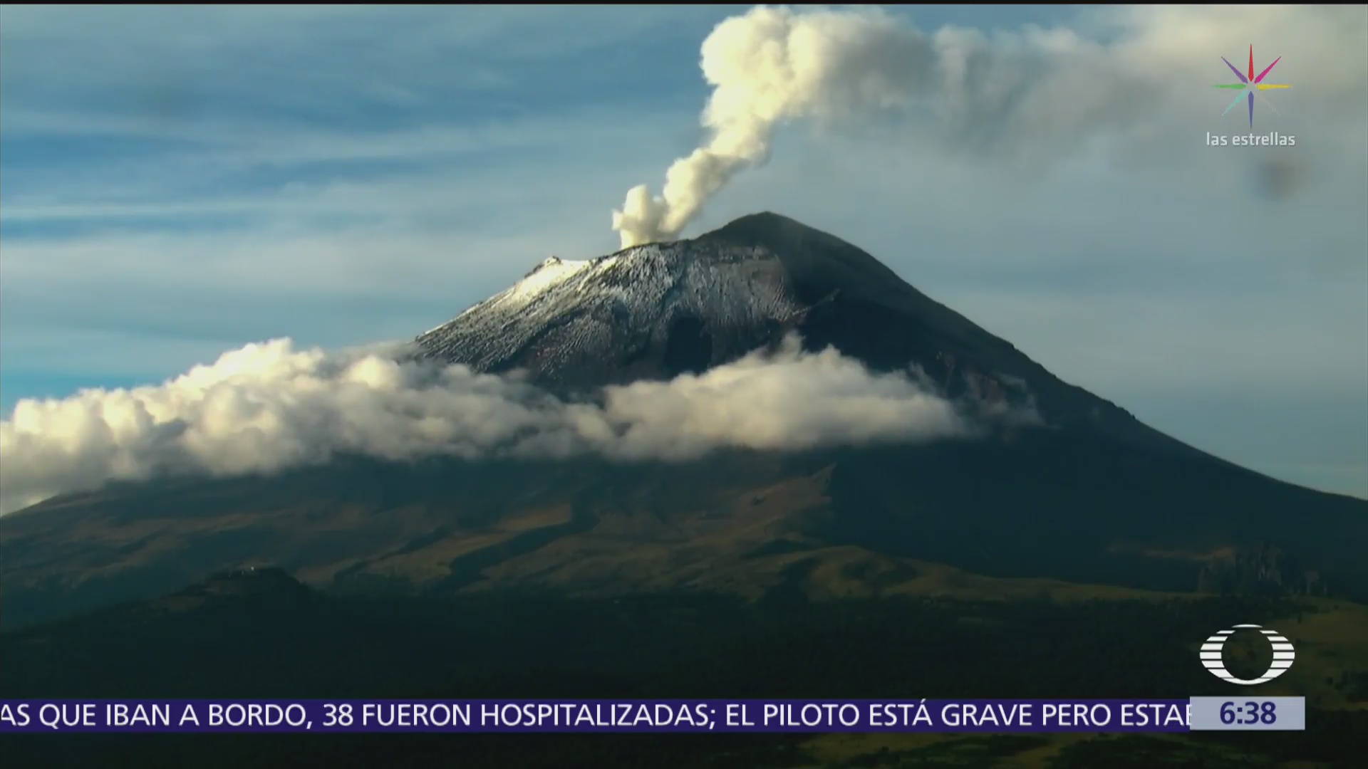 Volcán Popocatépetl registra tres horas de exhalaciones
