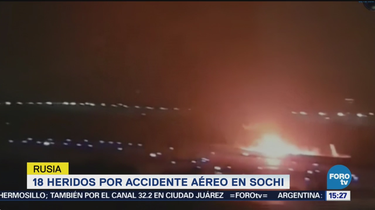18 Heridos Accidente Aéreo Sochi, Rusia