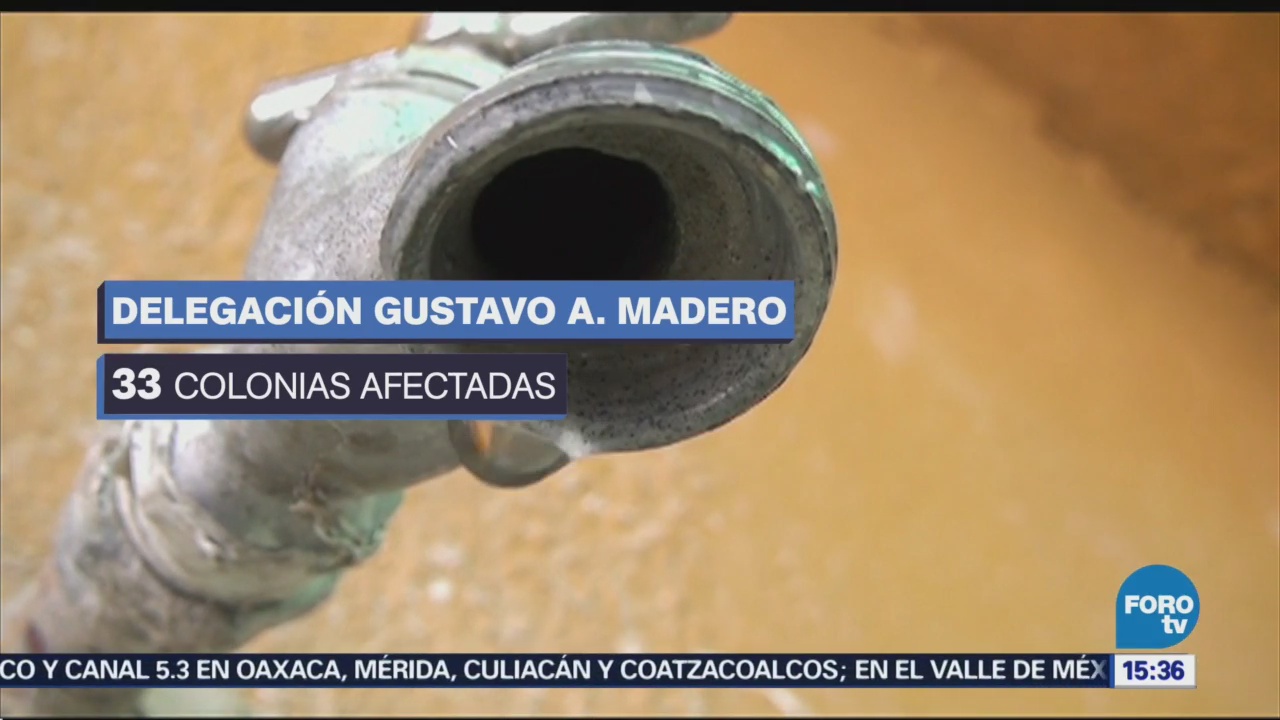 Reducción Suministro Agua Azcapotzalco Gam