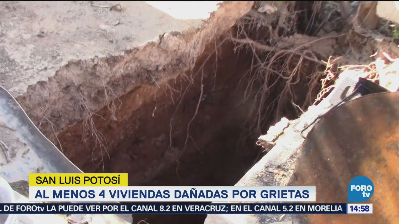 Al menos 4 viviendas dañadas por grietas en San Luis Potosí