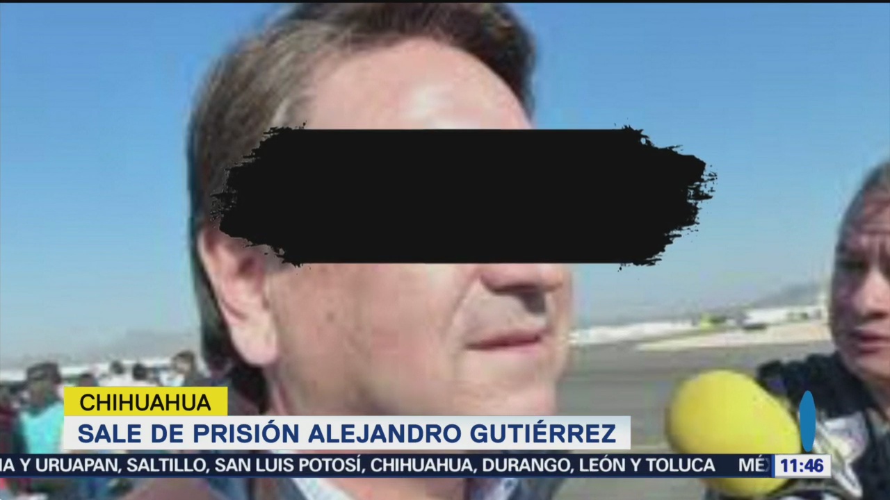 Alejandro Gutiérrez sale de prisión en Chihuahua