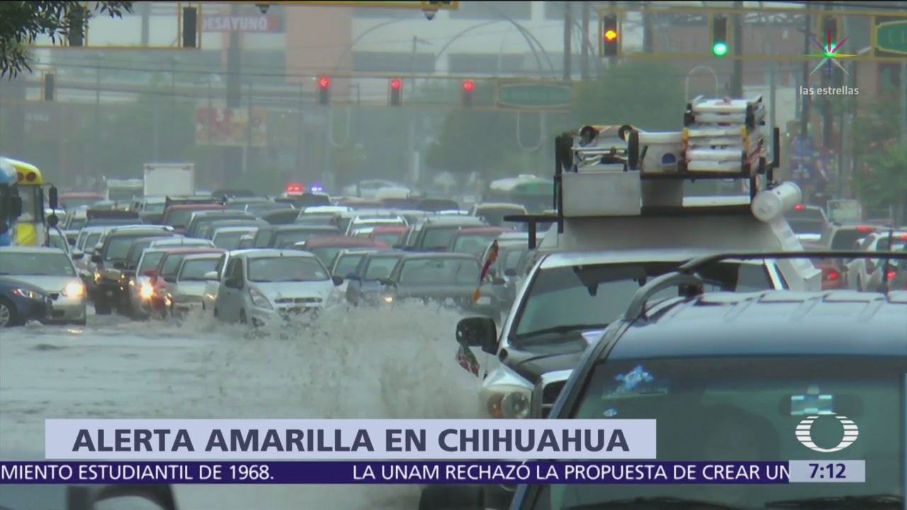 Alerta amarilla en Chihuahua por lluvias