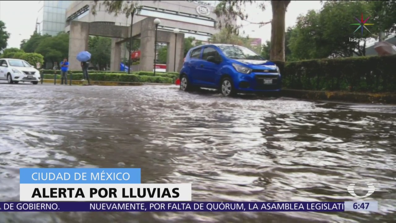 Alerta roja en Benito Juárez, Á. Obregón y Tlalpan por lluvias
