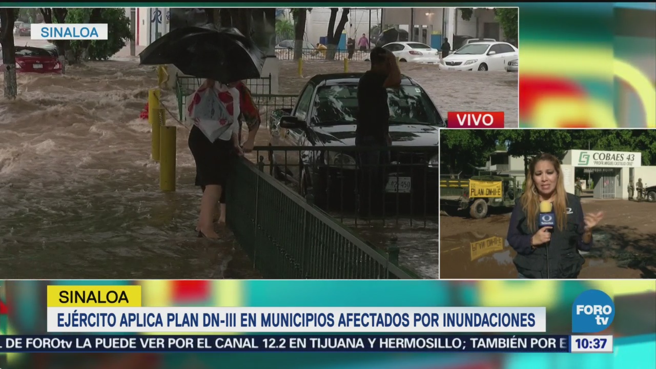 Aplican plan DN-III en Sonora y Sinaloa por inundaciones