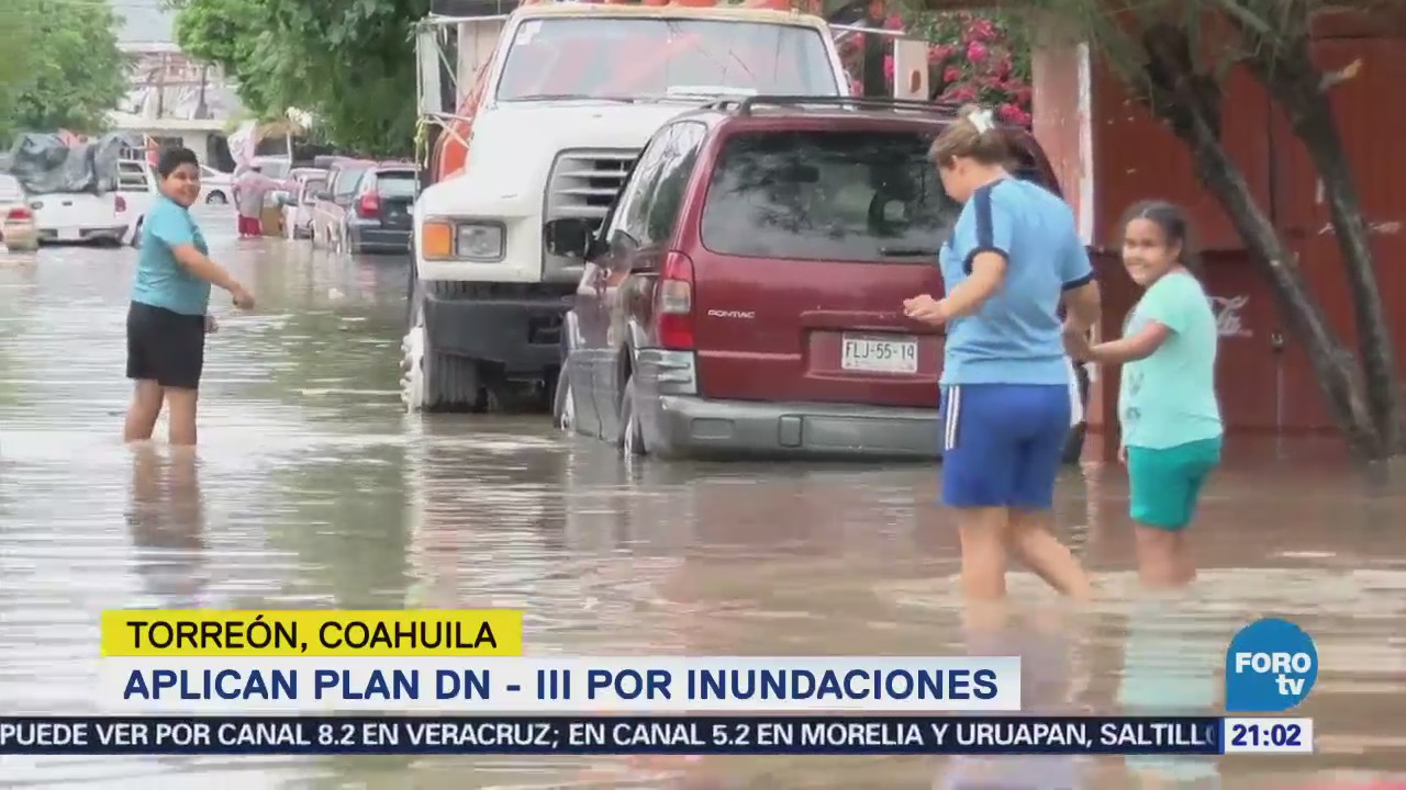 Aplican Plan DN - III en Torreón, Coahuila por inundaciones