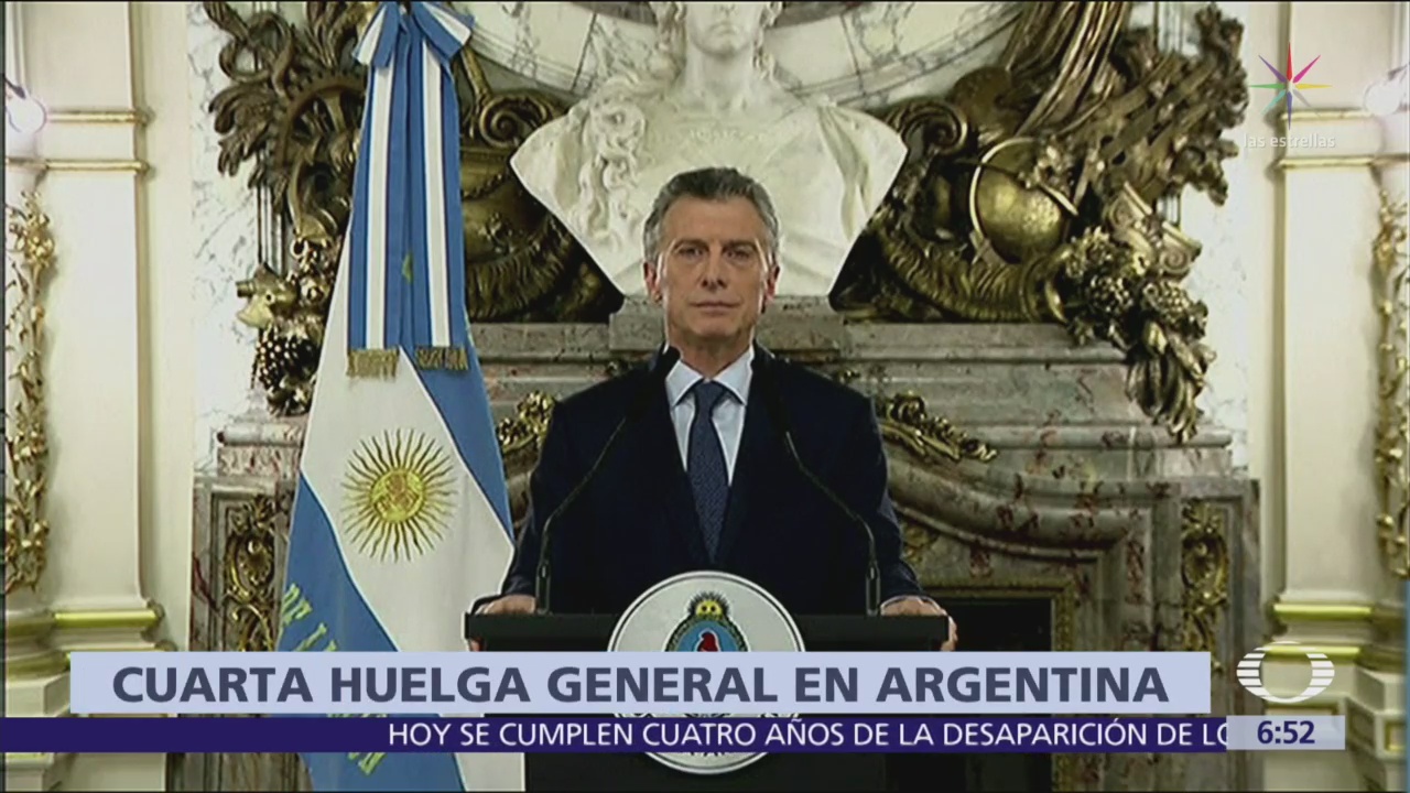 Argentina realiza la cuarta huelga general Mauricio Macri