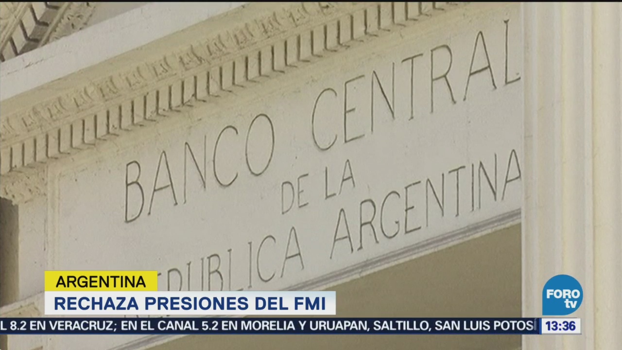 Argentina rechaza hipótesis de presiones del FMI