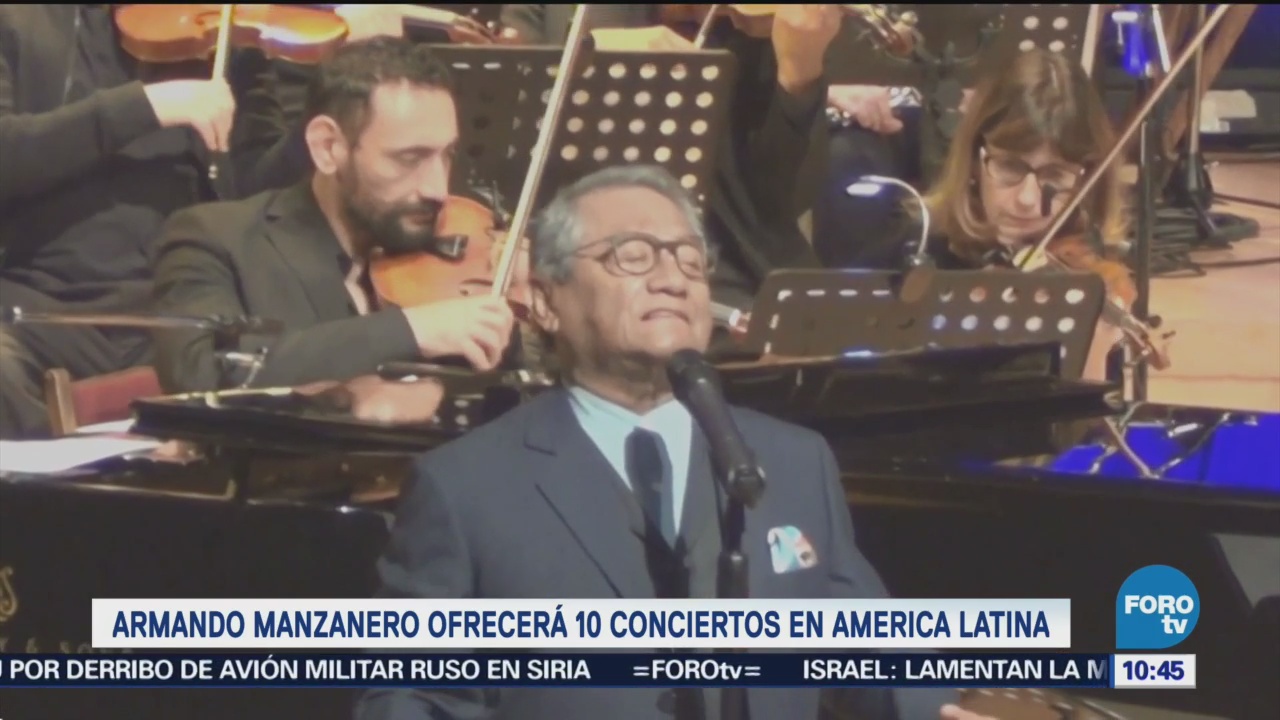 Armando Manzanero ofrecerá 10 conciertos en América Latina
