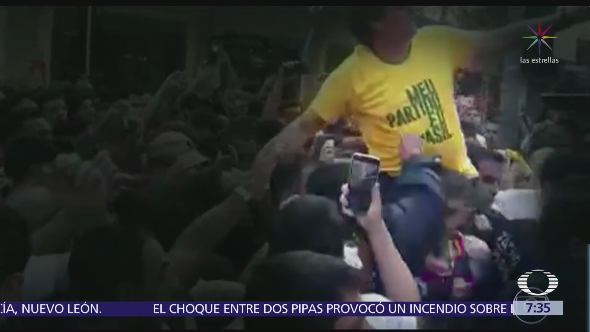 Atacan a Jair Bolsonaro, candidato presidencial de Brasil
