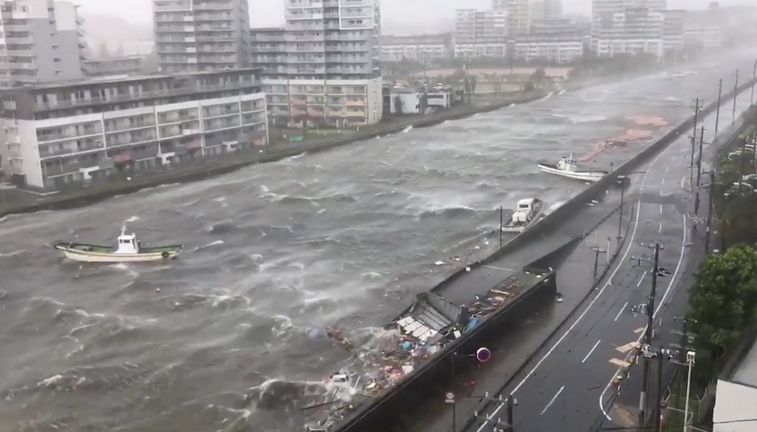 Tifón ‘Jebi’ causa al menos seis muertos en Japón