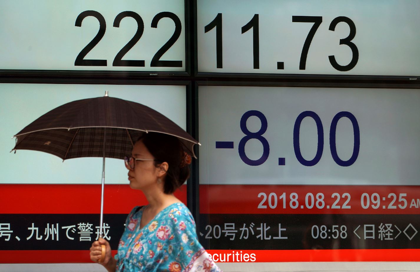 Bolsa de Tokio cierra a la baja, en China esperan aranceles de EU