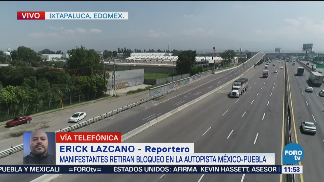 Caos en autopista México-Puebla por bloqueo en Ixtapaluca