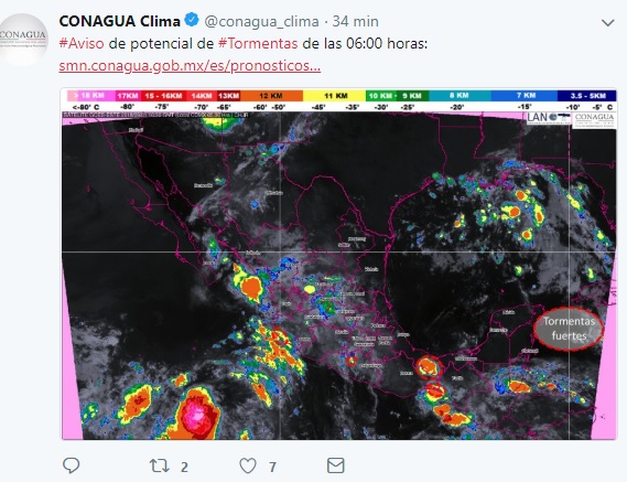 Lluvias por onda tropical número 34 afectarán a México
