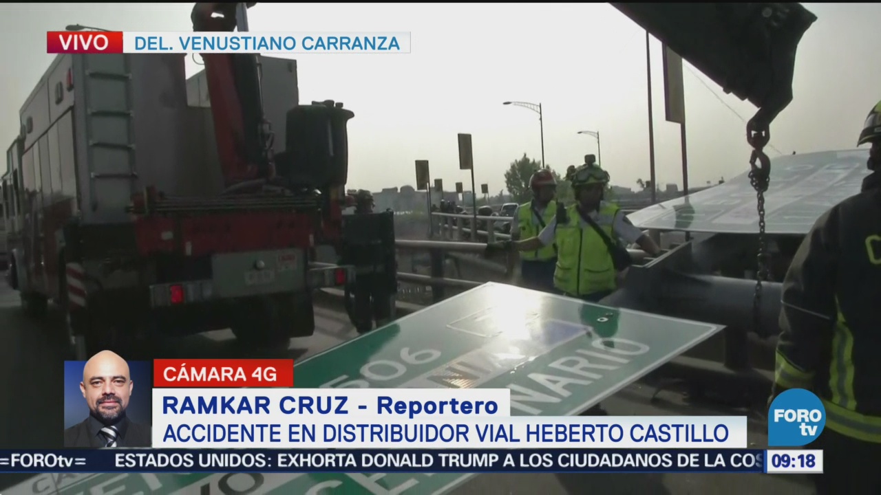 Complicado accidente en distribuidor vial Heberto Castillo