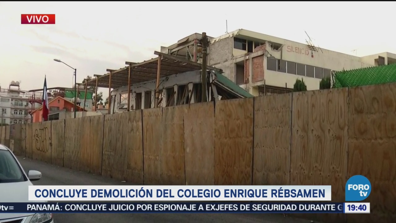 Concluye Demolición Edificio Colegio Rébsamen