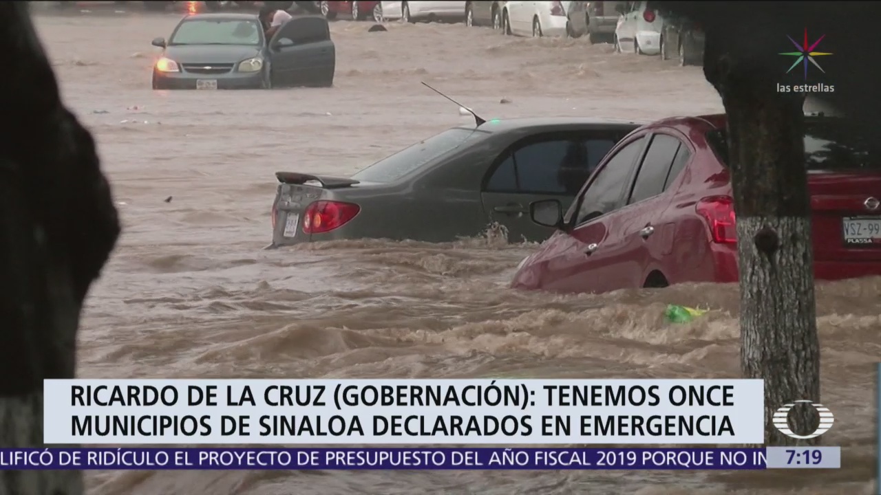 Confirman 3 muertos en Sinaloa por lluvias e inundaciones