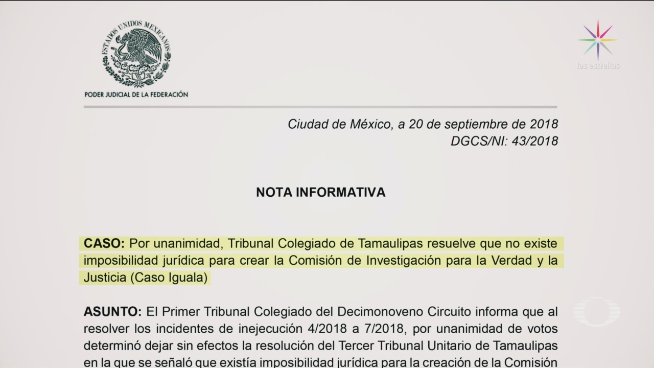Confirman Creación Comisión De Verdad Caso Ayotzinapa