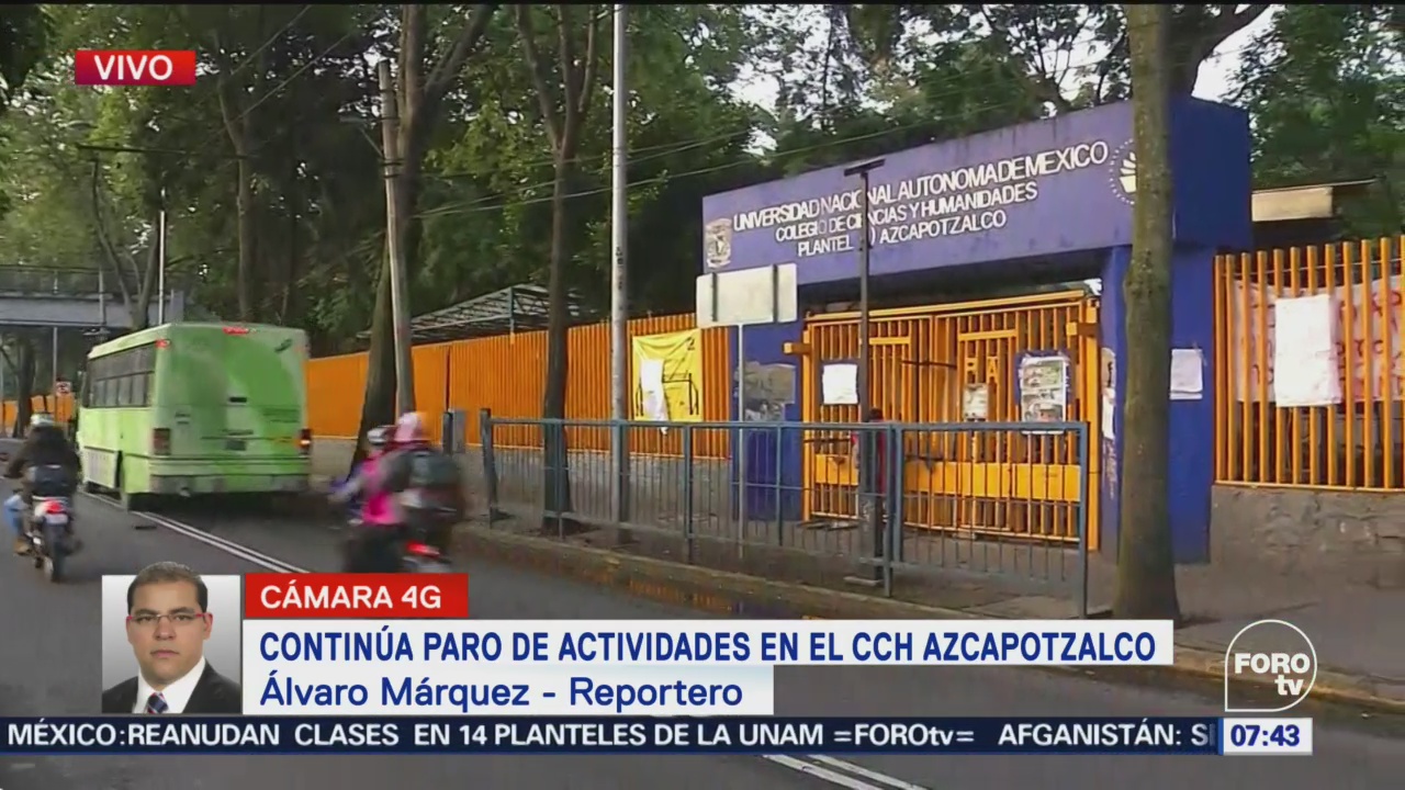Continúa paro de actividades en CCH Azcapotzalco