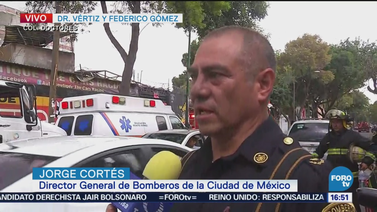 Controlan Incendio Colonia Doctores Bomberos Fernando Gómez Vértiz