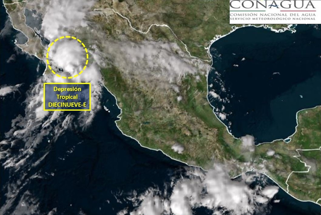 Cierran puertos de Sonora y Sinaloa por depresión tropical '19-E'