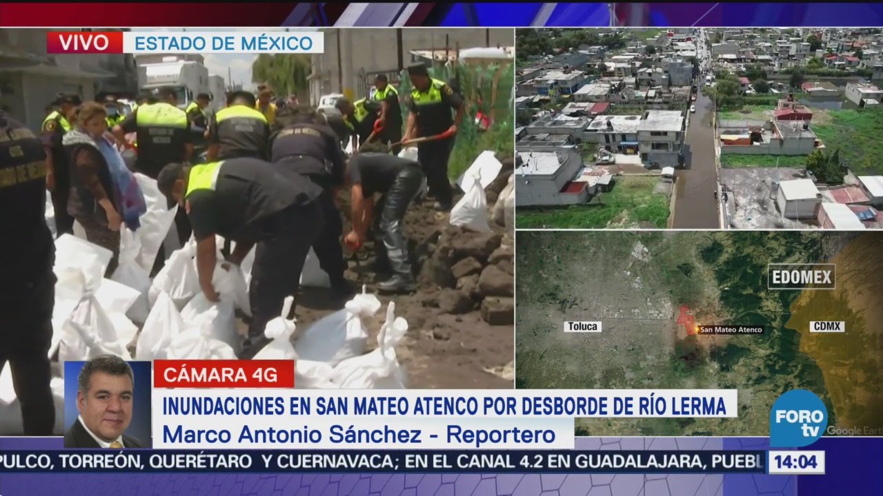 Desbordamiento Río Lerma Afecta 4,800 Personas Estado De México 680 Viviendas