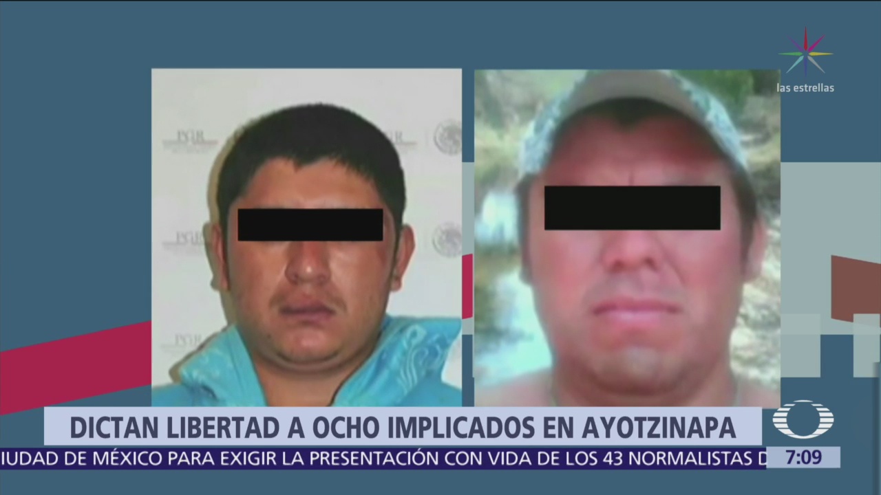 Dictan libertad a ocho implicados en Ayotzinapa