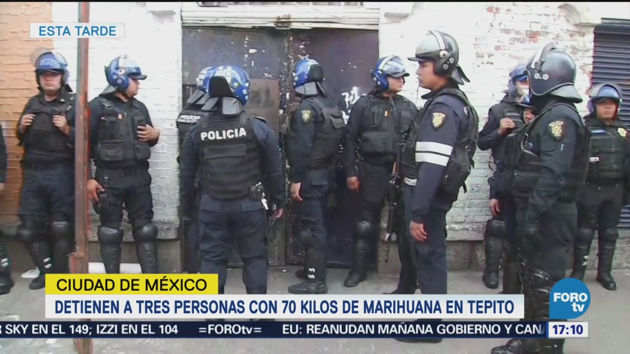 Detienen Tres Hombres 70 K Marihuana Tepito