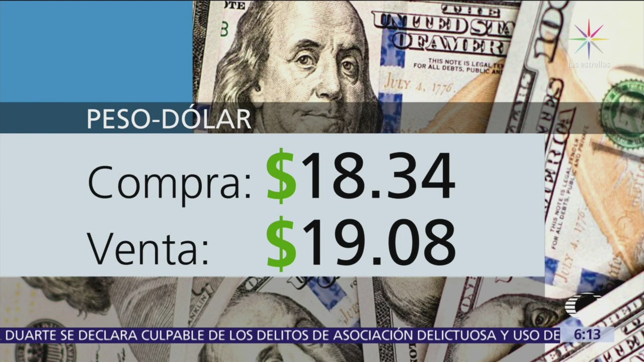 Dólar se vende en 19.08 pesos