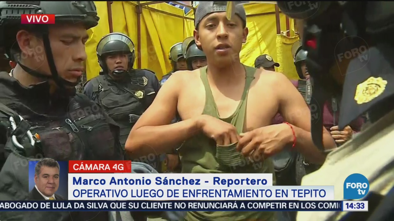 Enfrentamiento Entre Policías Comerciantes De Tepito