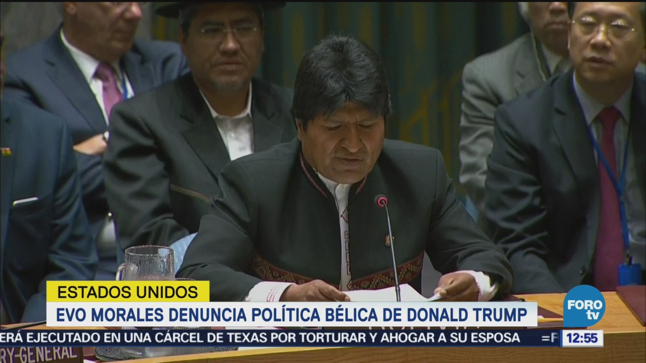 Evo Morales denuncia política bélica de Trump