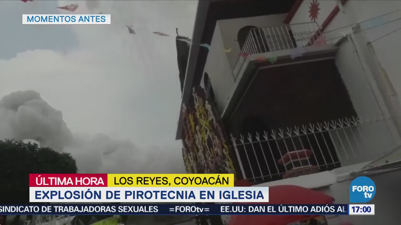 Explota pirotecnia en la iglesia en Coyoacán