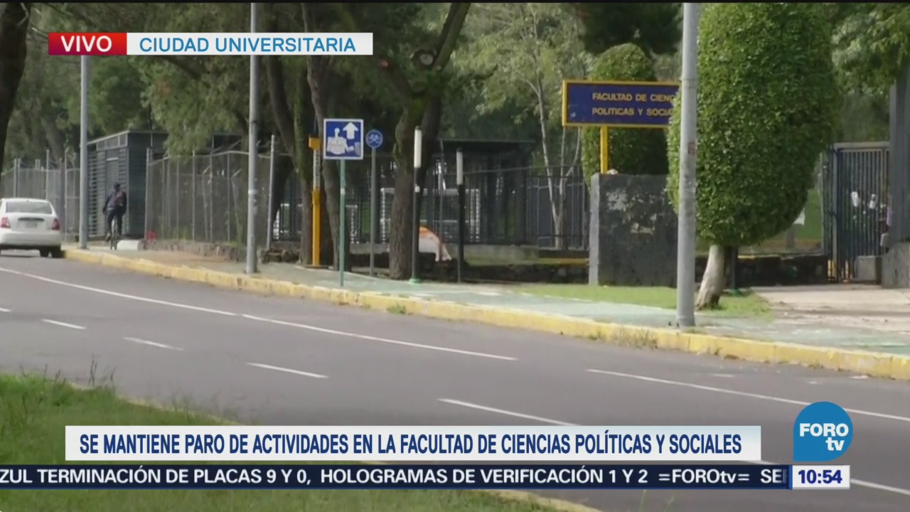 Facultad de Ciencias Políticas y Sociales UNAM mantiene paro