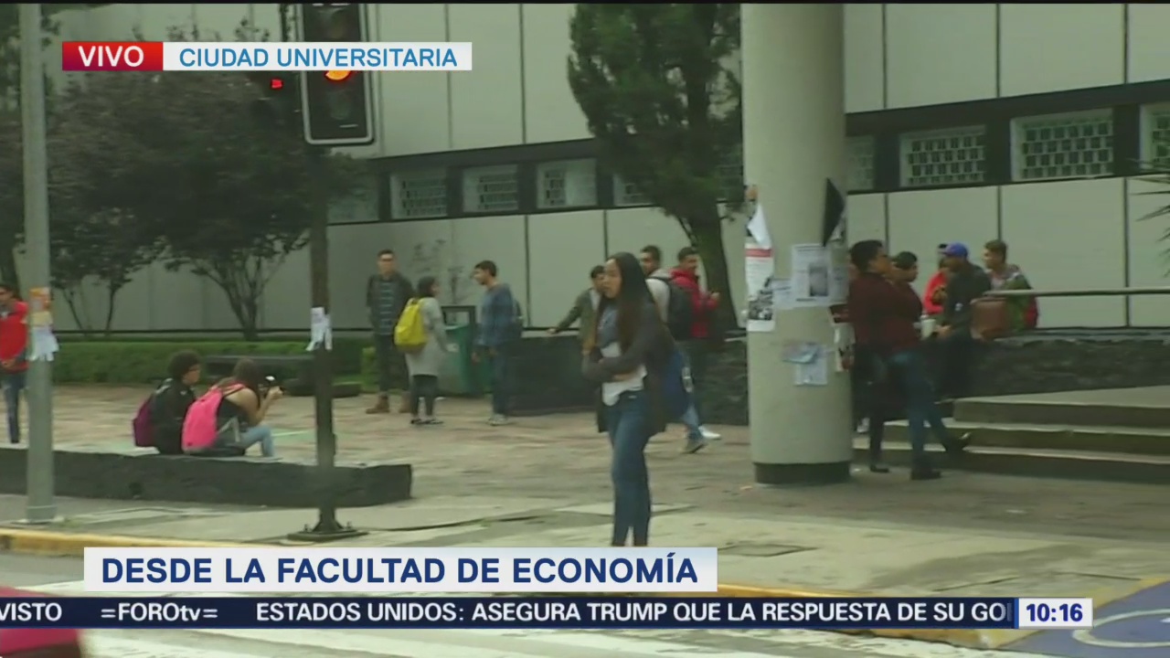 Facultad de Economía de la UNAM realiza paro activo