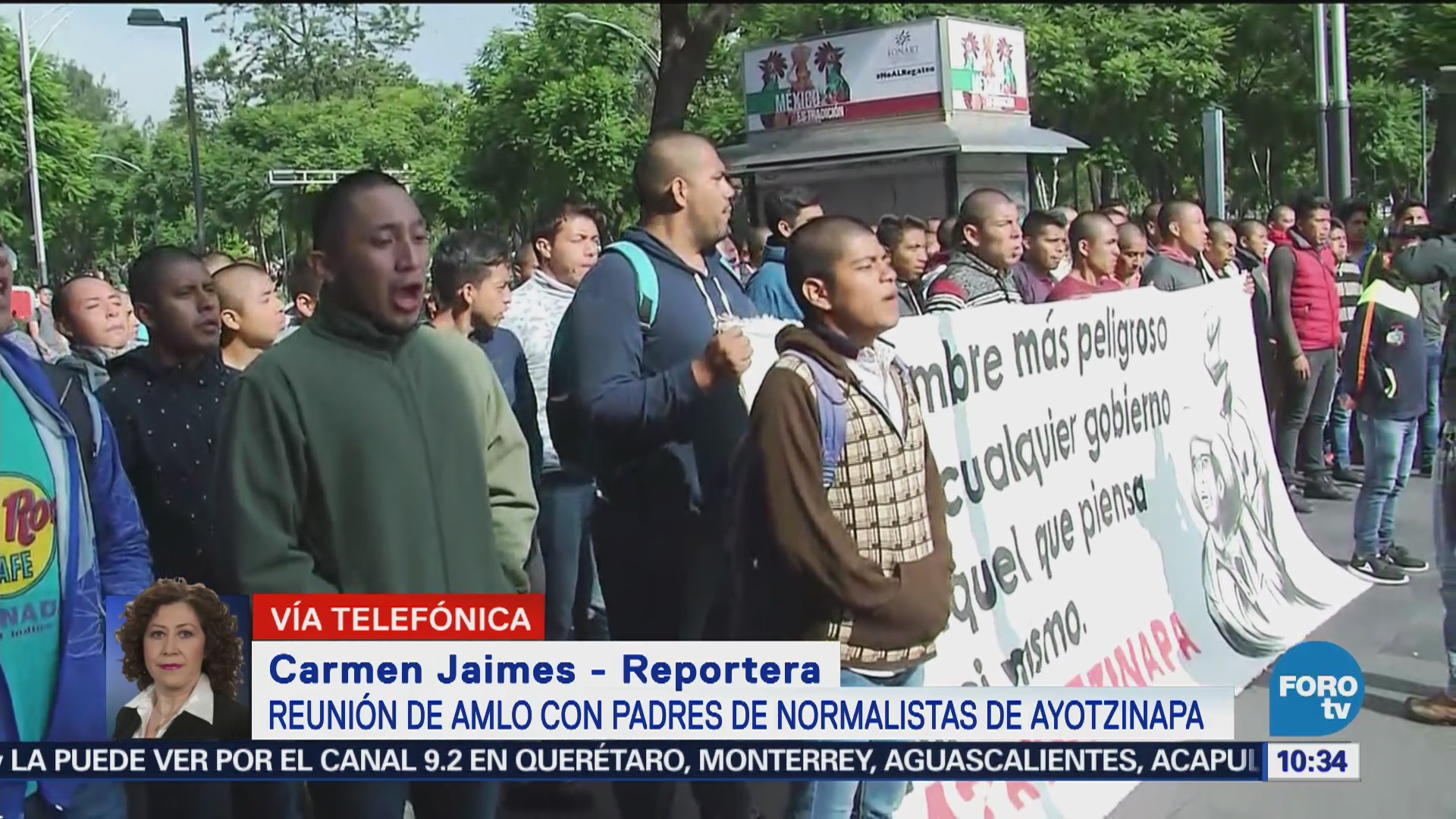 Familiares de los normalistas desaparecidos de Ayotzinapa