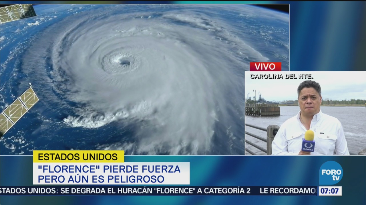 Huracán Florence pierde fuerza, pero aún es peligroso