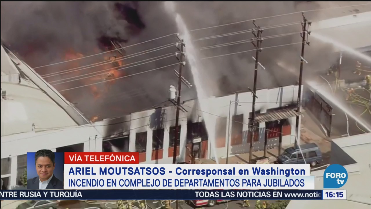 Incendio en complejo de departamentos en Washington