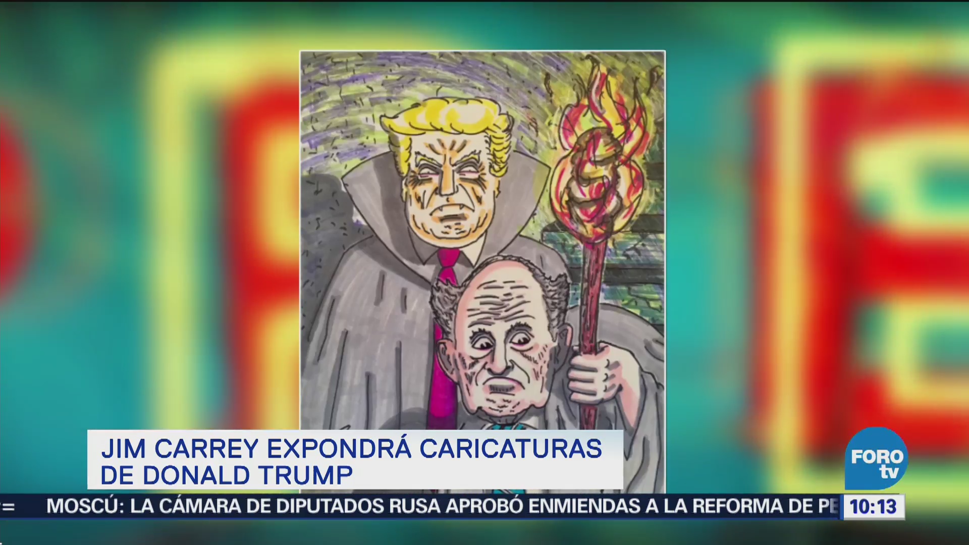 Jim Carrey expondrá caricaturas de Donald Trump
