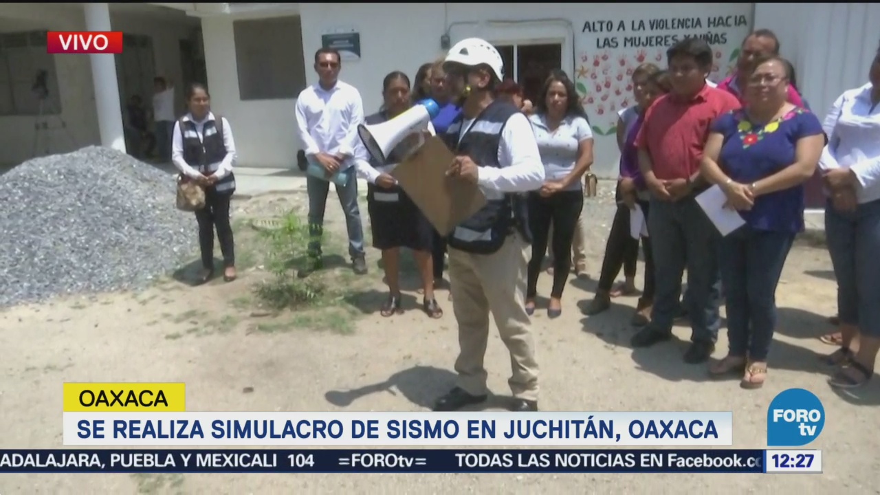 Juchitán Realiza Simulacro Conmemorar Sismo 7S
