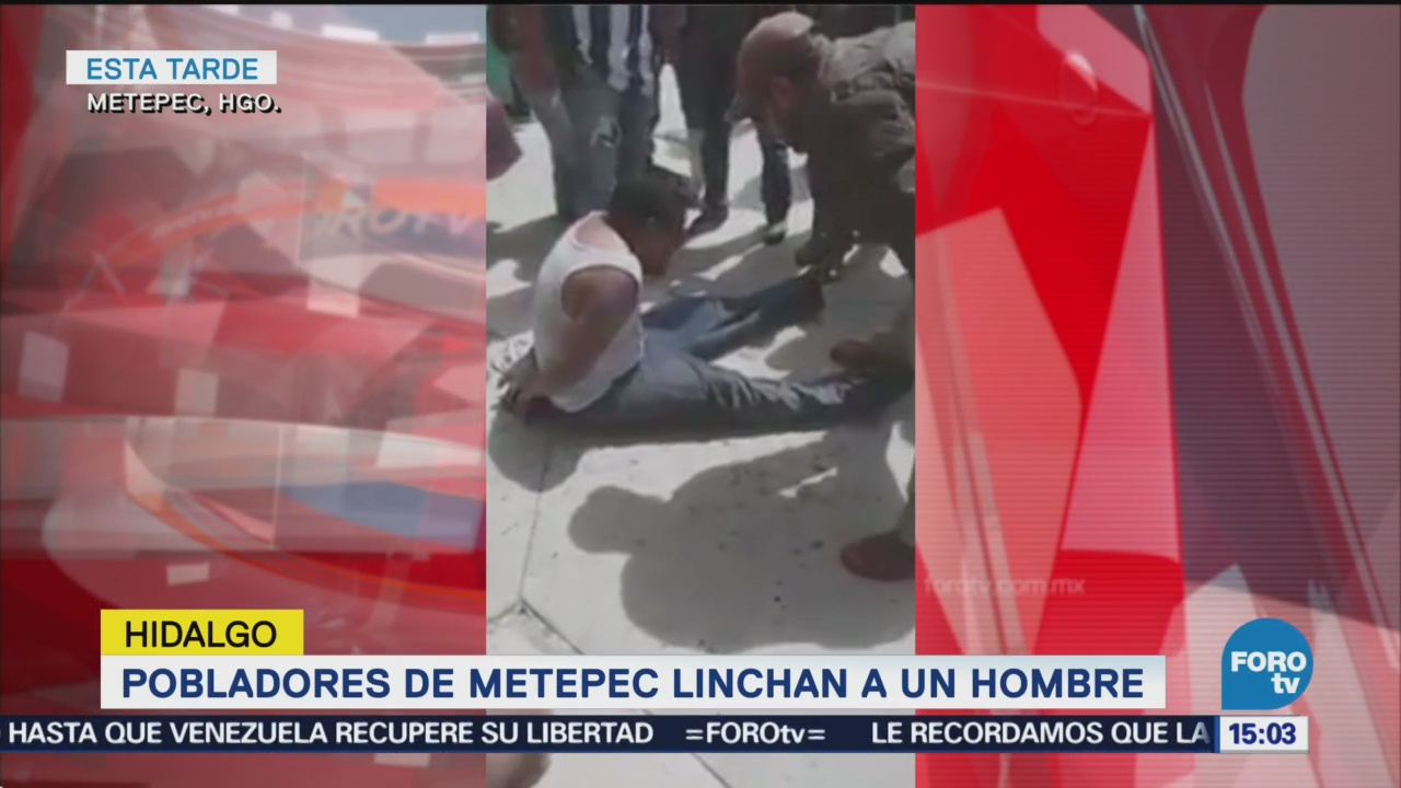 Linchan Hombre Metepec Hidalgo Pobladores Fuego