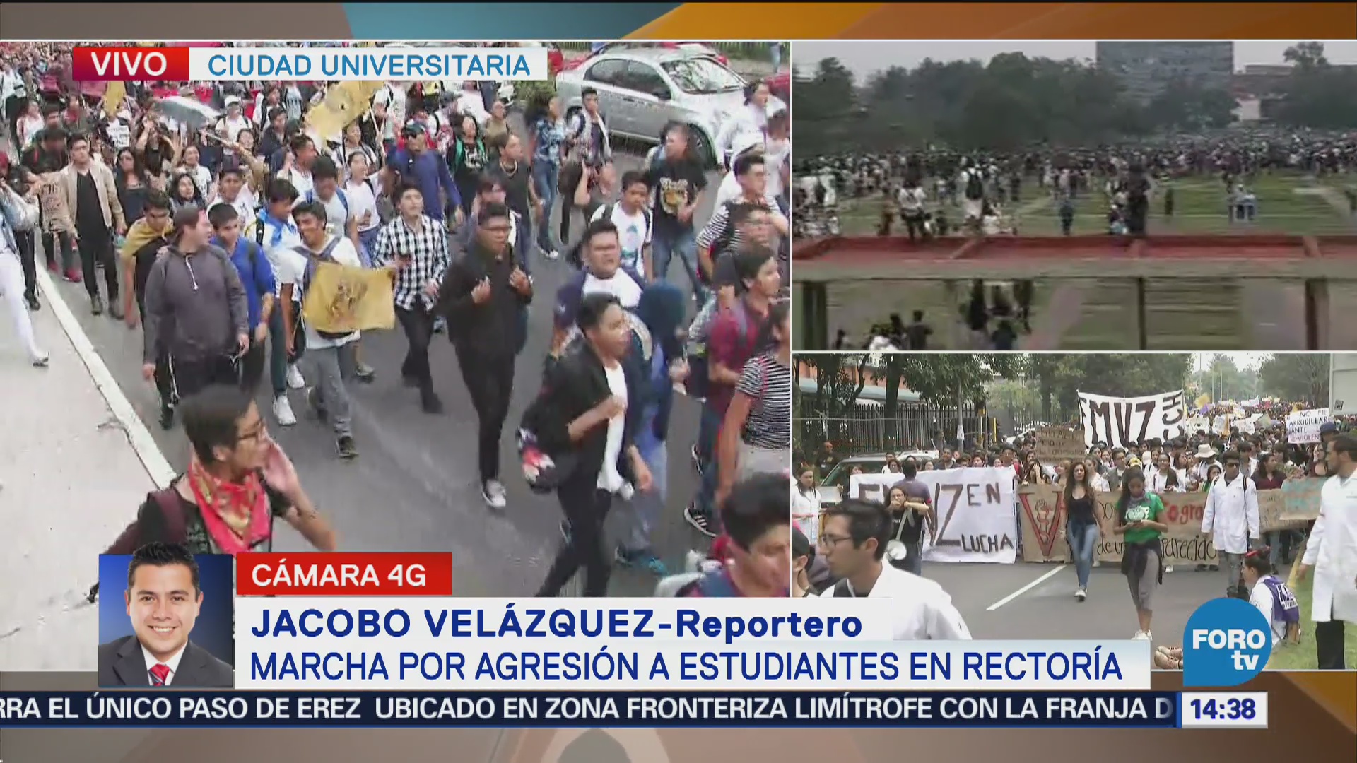 Llegan Estudiantes Rectoría UNAM Manifestarse