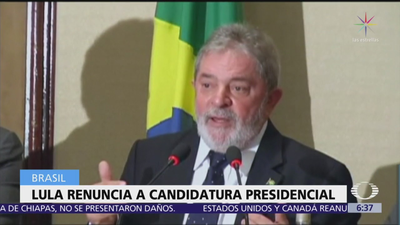 Lula da Silva renuncia a su candidatura presidencial