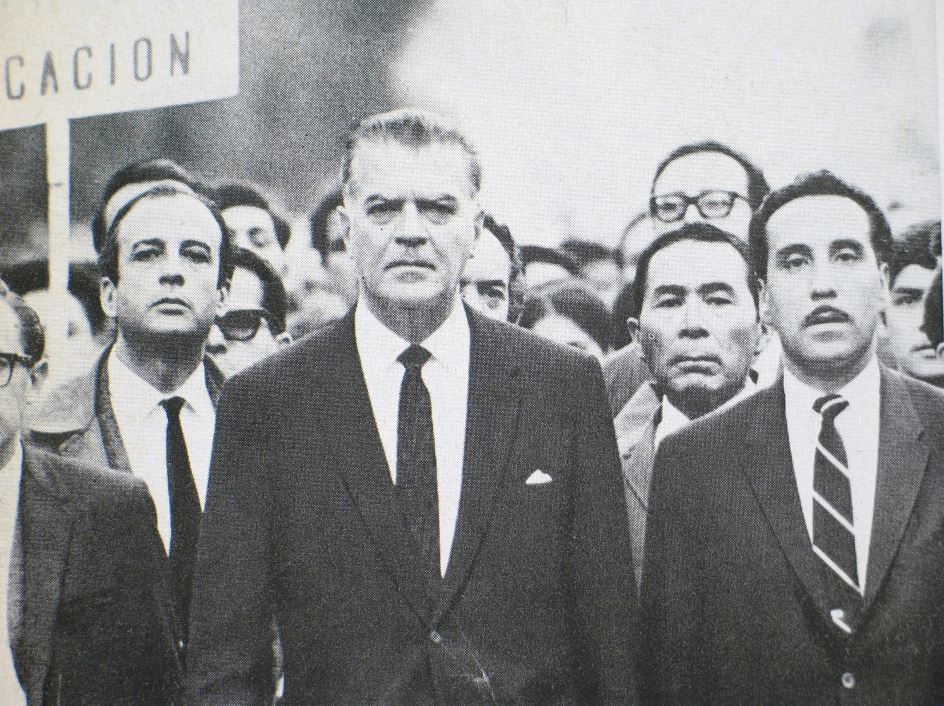 Manifestación del rector Barros Sierra el 1 de agosto de 1968