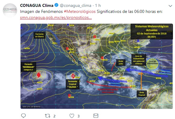 Lluvias por onda tropical número 35 afectarán a México